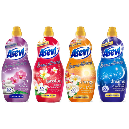 Asevi Fabric Conditioner Softener Bundle Concentrate Laundry Liquid 60W 1.32L