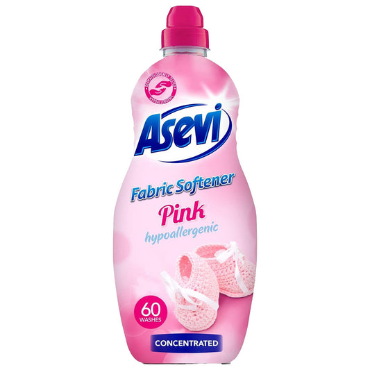 Asevi Fabric Softener Concentrate Pink Laundry Liquid 60 Washes 1.5L