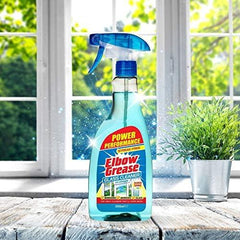 Elbow Grease Glass Cleaner Spray Streak Free Cleans Home Window Mirror 500ml