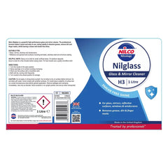 Nilco Nilglass Window Glass Cleaner Spray Smear Streak Free Clean Mirror 1L