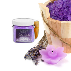 Elysium Spa Bath Salts Lavender & Frankincense Relaxing Bath Soak Scoop Included