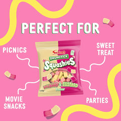 Swizzels Squashies Drumstick Rhubarb & Custard Flavour Sweet Candy 120G