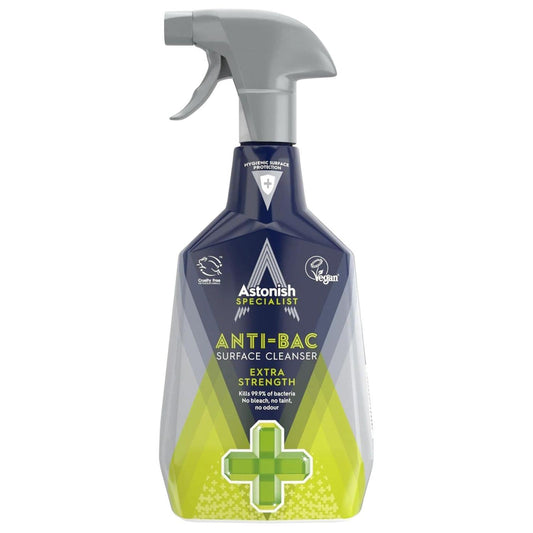 Astonish Anti-Bac Surface Cleaner Extra Strength No Bleach Odourfree Spray 750ml