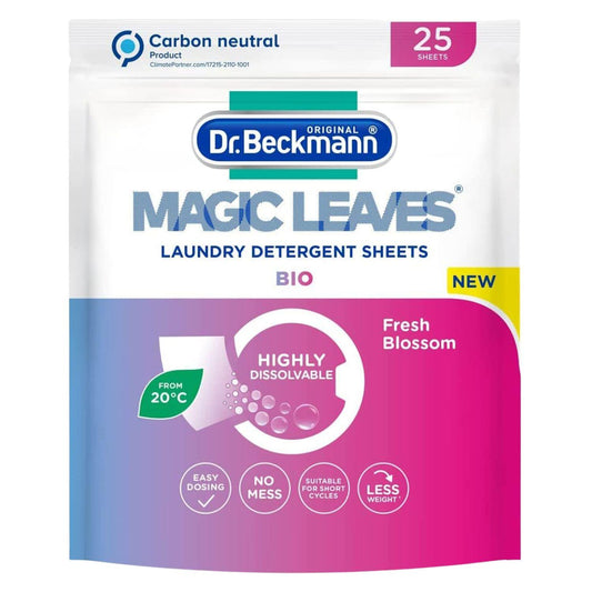 Dr Beckmann Magic Leaves Bio Laundry Detergent 25 Sheets Clothes Fresh Blossom