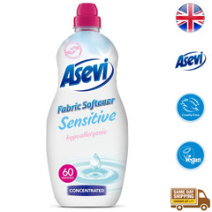 Asevi Clothes Fabric Softener Senstive Laundry Liquid Long Last 60 Washes 1.38L