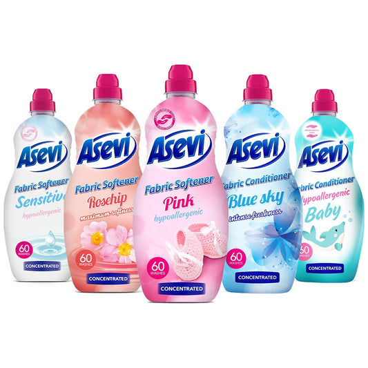 Asevi Fabric Conditioner Softener Bundle Concentrate Laundry Liquid 60W 1.38L