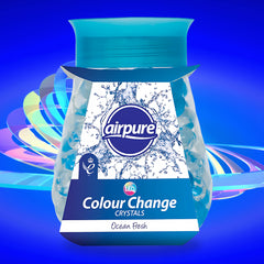 Airpure Led Colour Changing Crystals Home Air Freshener Ocean Fresh Fragrance