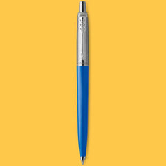 Parker Jotter Ballpoint Pen Medium Blue Ink Stainless Steel Barrel Body