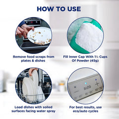 Dri Pak Dishwasher Powder Kitchen Dish Cleaner Stain Remover 1Kg