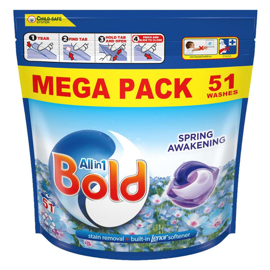 Bold All In 1 Pods Laundry Detergent Tablet For Wahsing Spring Awakening 51W