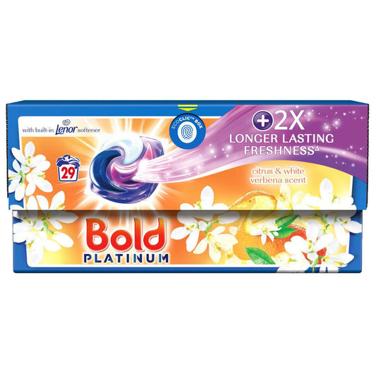 Bold All In 1 Pods Laundry Detergent Tablet For Washing Citrus White Verbena 29W