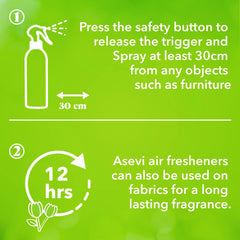 Asevi Home Room Air And Fabric Freshener Long Last Spring Fragrance Spray 400ml