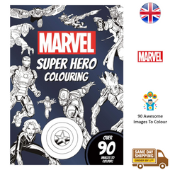 Marvel Super Hero Colouring Book Favourite Characters For Kids Children Boy Girl