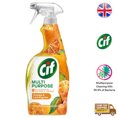 Cif Multi Purpose Surface Cleaner Spray Orange & Lemongrass 750ml