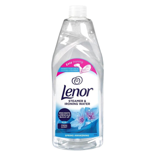 Lenor Clothes Steamer & Ironing Water Prevent Limescale Spring Awakening 1L