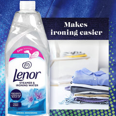 Lenor Clothes Steamer & Ironing Water Prevent Limescale Spring Awakening 1L