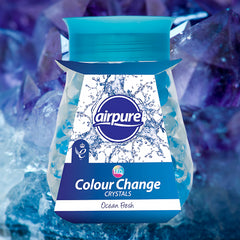 Airpure Led Colour Changing Crystals Home Air Freshener Ocean Fresh Fragrance
