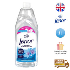 Lenor Clothes Steamer & Ironing Water Prevent Limescale Spring Awakening 1L