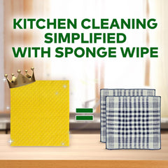 Bettina Sponge Wipes Super Absorbent All Your Spills 3pc Streak-Free Cleaning