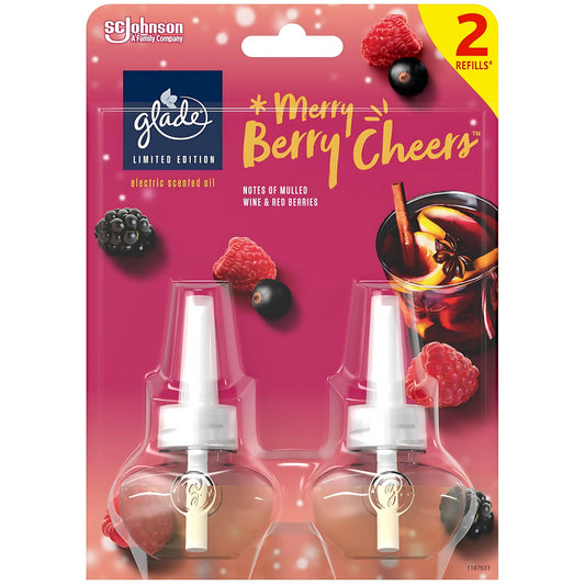 Glade Plug-In Scented Oil Refills Merry Berry Cheers Long Lasting Fragrance Oils