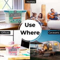 Damp Catcher Interior Dehumidifier Moisture Mould Mildew Remover Trap Bundleset