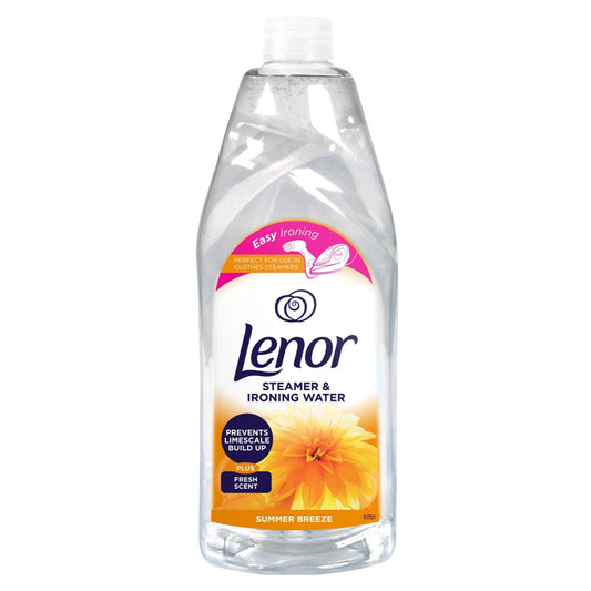 Lenor Clothes Steamer & Ironing Water Prevent Limescale Summer Breeze 1L