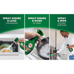 Fairy Skip The Soak Dish Power Spray Lemon Effective 100% Kitchen Grease 650ml