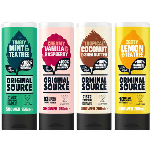 Original Source Shower Gel 4 Pcs Bundle Set For Body Care Fragrance Scent 250ml