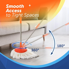 Macromax Focus 360° Floor Magic Spin Mop Bucket Set Microfibre Rotating Dry Head