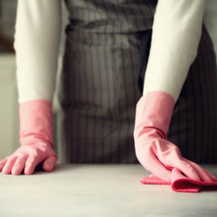 Elbow Grease Household Rubber Gloves Pink Large Strong Non Slip Durable