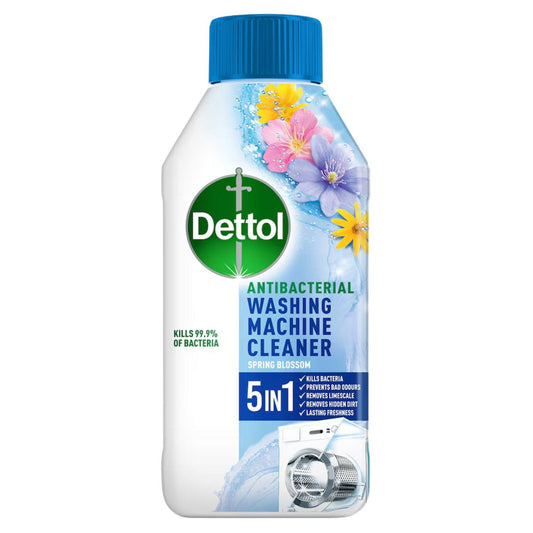 Dettol Spring Blossom Washing Machine Cleaner Removes Limescale Bad Odours 250ml