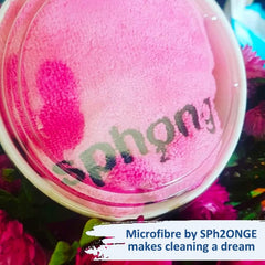 Sph2Onge Luxury Microfibre Pink Tub Extra Thick Dirt Cleaner Remover