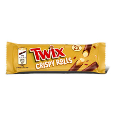 Twix Crispy Rolls Chocolate Covered Biscuit Twin Bars For Christmas Gifts 22.5G