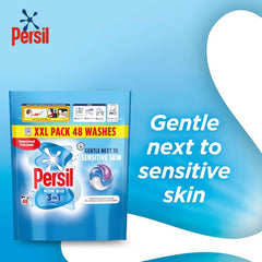 Persil Non Bio 3 in 1 Laundry Washing Capsules Gentle Next Sensitive Skin 48Wash