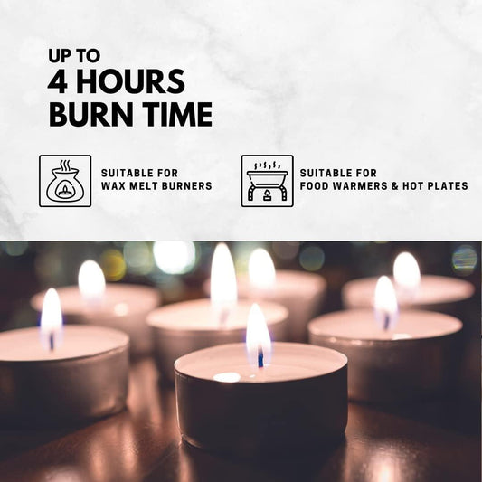 Airpure Tea Lights Nightlight Unscented Candles Upto 4 Hour Burn Time 15Pk