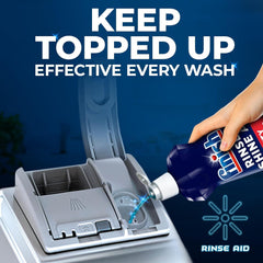 Finish Dishwasher Rinse & Shine Aid Liquid Glass Spot Cleaner Lemon 400ml