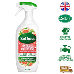 Zoflora Bathroom Soap Scum Remover Spray Caribbean Grapefruit & Lime 800ml