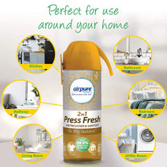 Airpure 2In1 Air Freshener Press Fresh Oh My Goddess Fragrance 180ml
