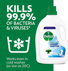 Dettol Laundry Sanitiser Antibacterial Cleanser Clothes Fabric Fresh Cotton 3L