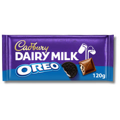 Cadbury Dairy Milk Crunchy Oreo Cookie Pieces Creamy Smooth Chocolate Bar 120G
