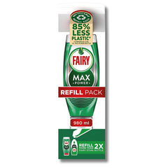 Fairy Max Powerful Grease Cutting Action Original Washing Up Liquid Refill 980ml