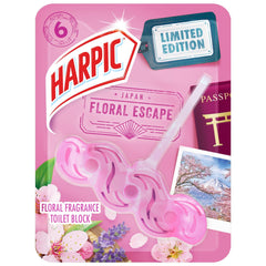 Harpic Toilet Rim Block Cleaner Limescale Remover Floral Escape Fragrance 35G