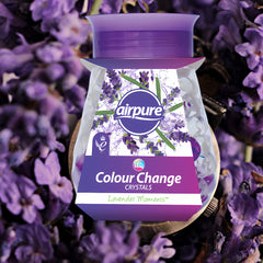 Airpure Led Colour Changing Crystals Home Air Freshener Lavender Moments