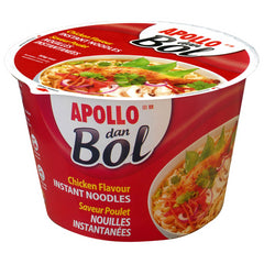 Apollo Instant Noodles Bowl Chicken Flavour Quick Snack Meal 85G