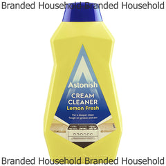 Astonish Cream Cleaner Lemon Fresh Kitchen Deeper Clean Tough Grease Dirt 500ml