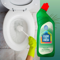 Clean N Fresh Toilet Cleaner Forest Fresh Pine Sparkling Finish 750ml Clingsbowl