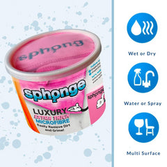 Sph2Onge Luxury Microfibre Pink Tub Extra Thick Dirt Cleaner Remover