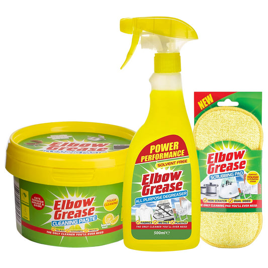 Elbow Grease All Purpose Power Paste Liquid Cleaning Scrubbing Pad Bundle Set