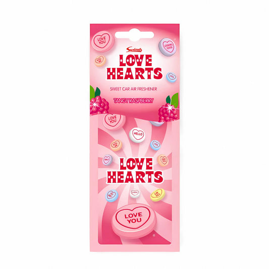 Swizzels Love Hearts Car Air Freshener Tangy Raspberry