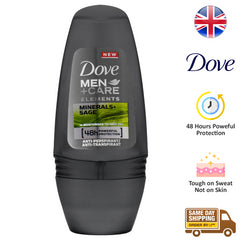 Dove Men+Care Minerals Sage Antiperspirant Deodorant Roll On 48H Protection 50ml